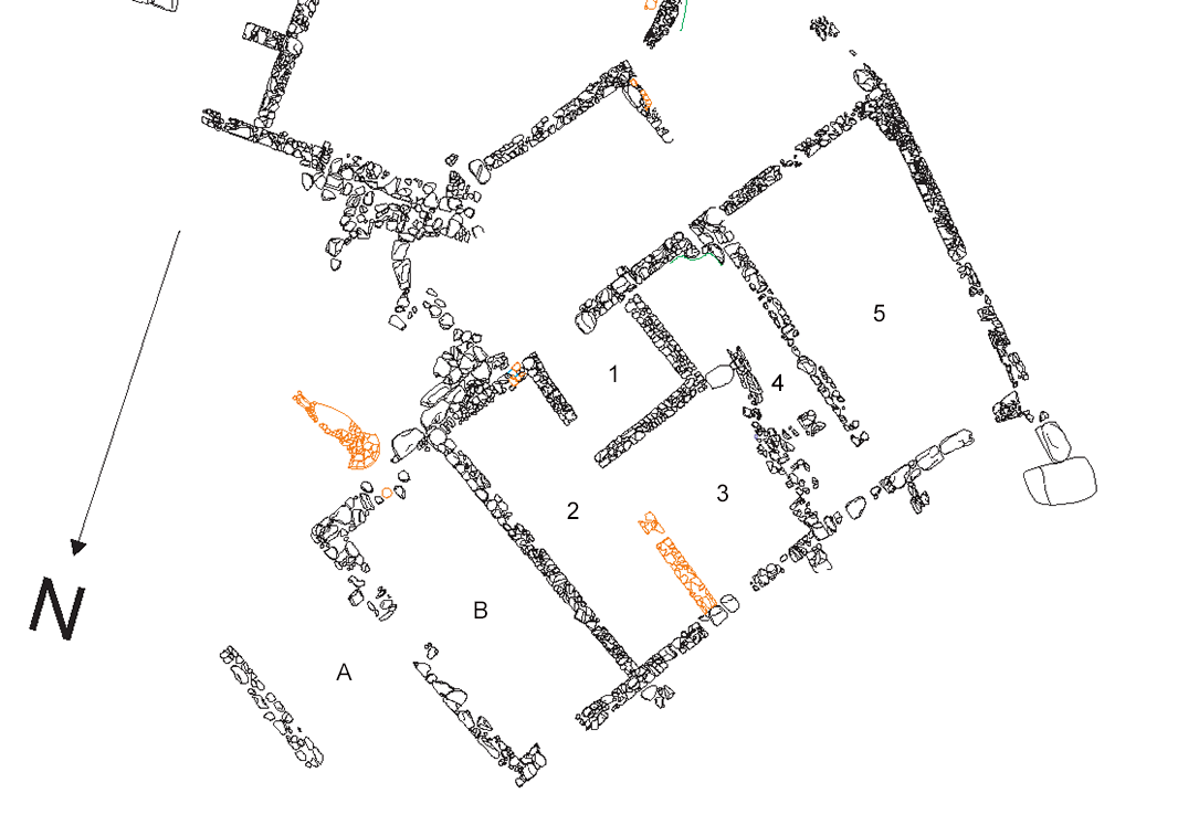 Plan of the archaeological remains of House 2